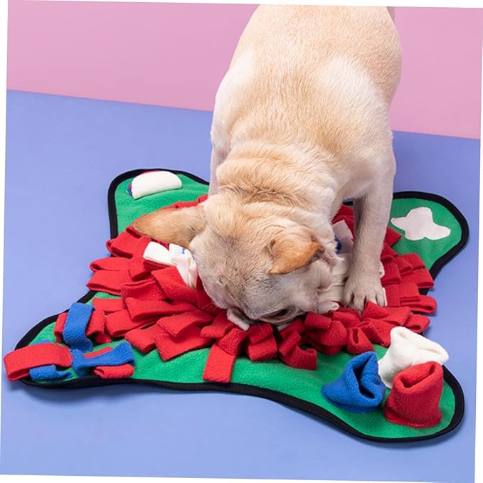 Kisangel 1pc Dog Sniffing Mat for Interactive Feeding and Training Slow Feeding Pet Snuffle Mat for Dogs Engaging Nose Work for Mental and Foraging Fun