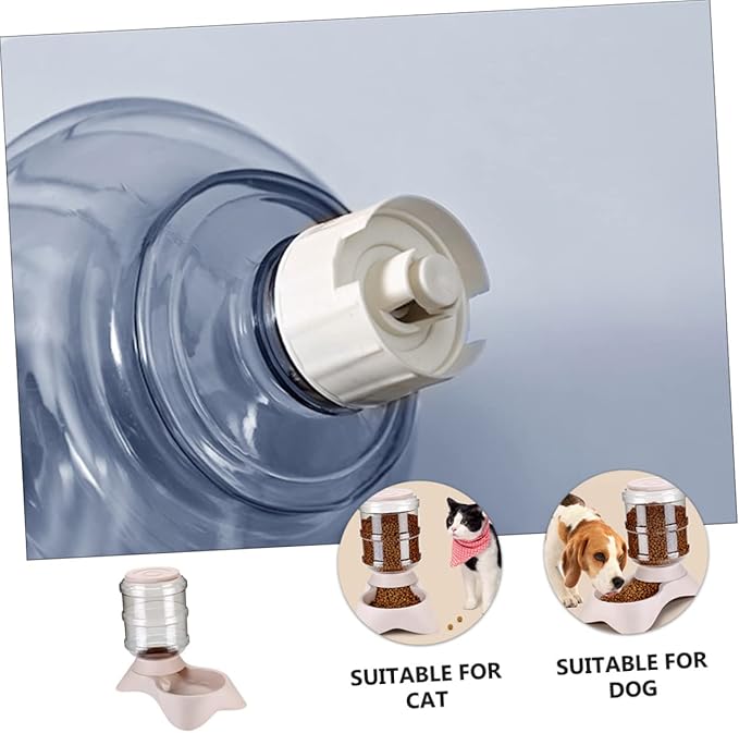 DOITOOL Automatic Pet Feeder Transparent Bottle Design Food Dispenser for Dogs and Cats Capacity Lightweight and Portable for Pet Owners