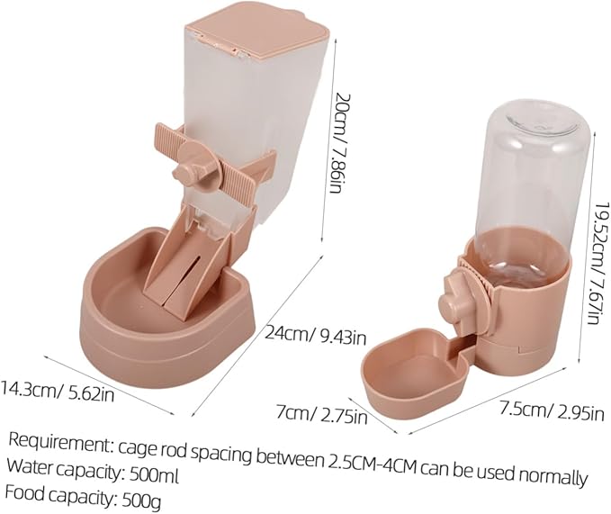 1set Automatic Pet Water Dispenser for Cats and Dogs Compact Hanging Feeder Easy to Install for Animals Lightweight Material