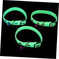 ERINGOGO 3pcs Fluorescent Pet Collar Glow Collars for Dogs and Cats Night Safety Accessories to Prevent Loss Random Colors Fish Bone