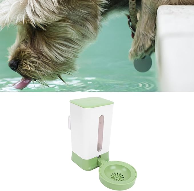 Pssopp Hanging Cage Automatic Pet Waterer, 1.5L Cage Water Bottle Pet Water Container for Dogs Cats Bunny Indoor (Green)