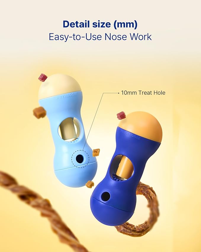 PETHROOM Nosework Stick Holder – Interactive Dog Treat Holder & Mental Stimulation Toy, Secure Snack Dispensing for Nose Work Play, Navy