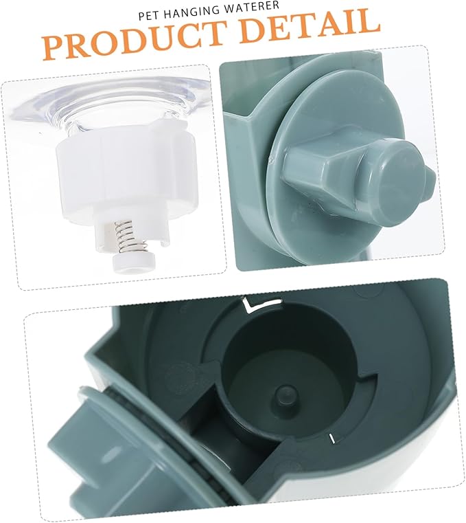 Automatic Pet Water Feeder Hanging Water Dispenser for Cats and Dogs Durable Design Prevents Spills Easy to Install and Use for Pet Cages and Crates