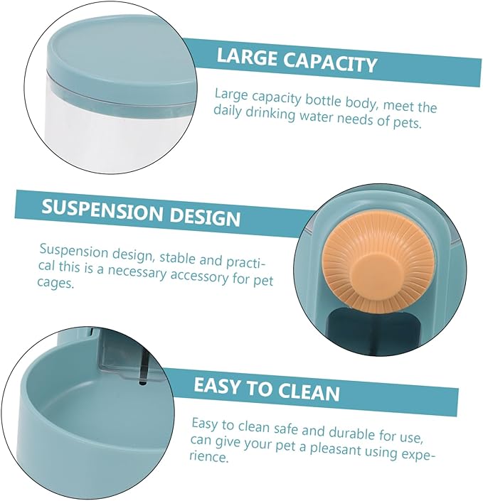 SUPVOX 2pcs Automatic Pet Water Bottle and Feeder for Dogs and Leak Water Dispenser and Food Bowl for Animals Easy to Install and for Cages