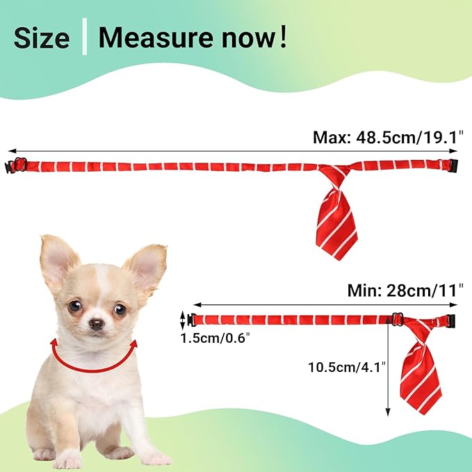 Segarty Dog Ties, 80 Pieces Dog Ties for Small Pets Adjustable Neck Ties Pet Collar Small Cat Neckties for Medium Large Puppy Grooming Accessories Birthday Holiday Wedding Party
