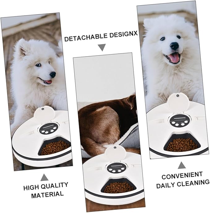 HANABASS Dog Automatic Feeder Meals Timing Feeder Cat Feeding Plate Easy to Clean