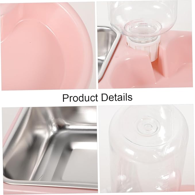 Sosoport Double Pet Water Feeder for Dogs and Cats Automatic Drinking Tool Convenient and Spill Design Safe High-Density Material for Home and Pet Shops