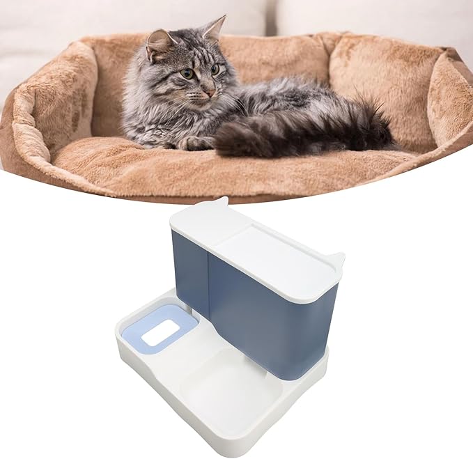 Automatic Cat Feeder,2 in 1 Pet Food Feeder and Water Dispenser Pet Water Dispenser Cat Food Dispenser Dog Feeder for Small Medium Dog Puppy Kitten