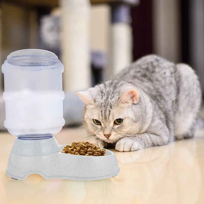 Automatic Pet Feeder, Dog Cat Dry Food Dispenser, Plastic, Multiple Pets