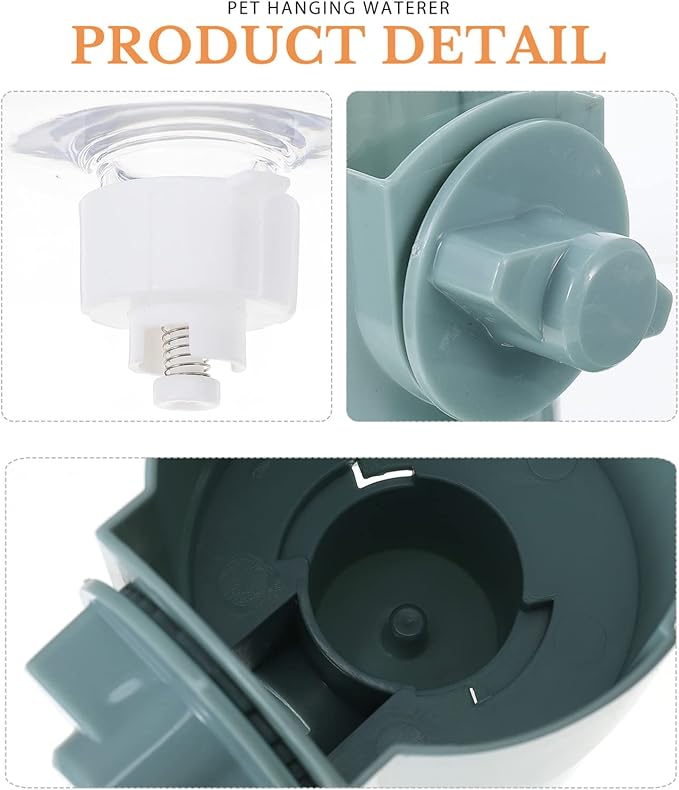 Water Dispenser for Dog Automatic Pet Water Dispenser Pet Hanging Feeder Cage Feeder Abs -Over for Cats and Dogs