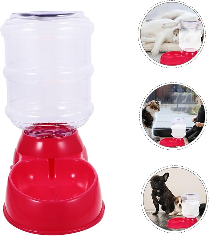 Pet Drinking Water Basin Large Dog Water Bowl Automatic Feeder -Slip Base for Outdoor Use