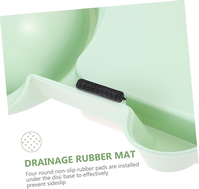 Automatic Stainless Steel Dog Food Dispenser Bowl with Anti-Skid Base Dual Food and Water Container for Pets Lightweight Design Safe Smooth Edges Green Pet Feeder for Dogs