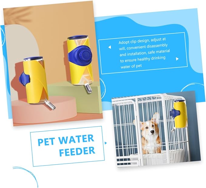 Hanging Water Feeder for Pets Automatic Pet Water Dispenser with Ball Control Lid Wear Resistant for Cats and Dogs