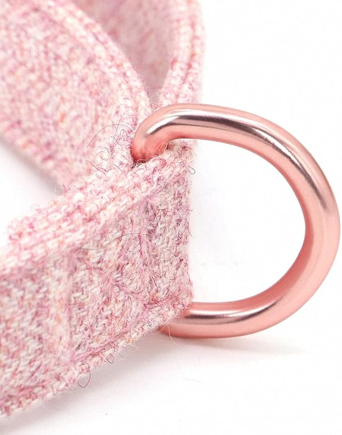 Fashion Personalized Dog Collar Custom Nylon Dog Collars Engraved Name ID Adjustable for Small Medium Large Dog Chihuahua Bownot Set Pink M