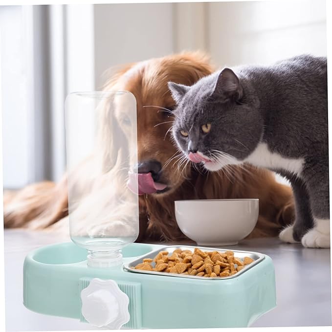 VICASKY Automatic Dog Water Refiller Bowl Elevated Dog Bowl for No Spill Pet Feeder Detachable Feeding Tool
