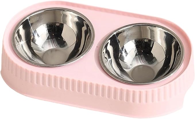 Large Capacity Automatic Pet Feeder, 2 in 1Automatic Food and Water Dispenser, Pet Feeder for Small Medium Dog Puppy Cat Kitten (Pink)