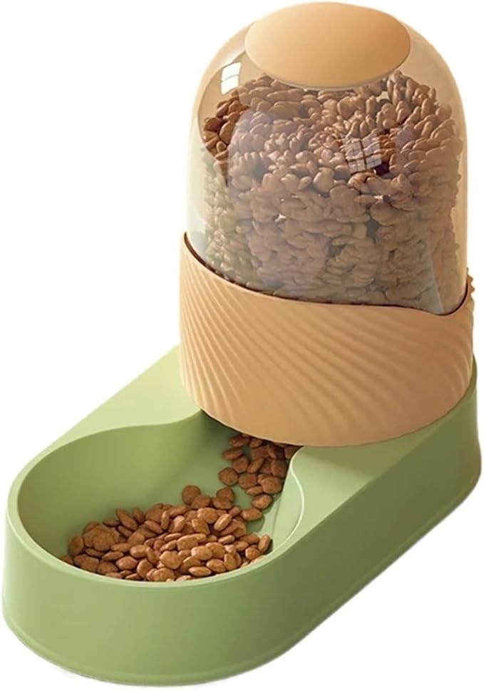 Automatic Pet Feeding Bowls Cat Water Dispenser Pets Feeder 3.5L Large Capacity Dog Food Drinking Fountain Bowl(Green)