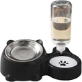 Elevated Pet Feeders with Removable Stainless Steel Bowl and Automatic Water Dispenser and Dogs