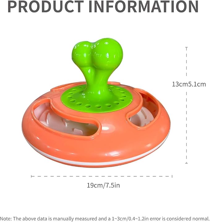 Luqeeg Interactive Dog Puzzle Toy Feeder, Automatic Feeding Puppy Toys, 360 Degree Rotation Balance Structure Alleviate Anxiety Pet Food Treat Feeding Dispenser Keep Them Busy