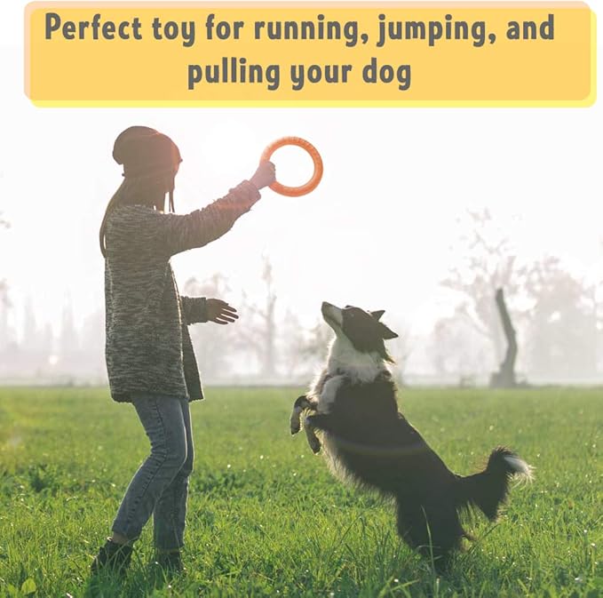 PetSpy Dog Ring Toy – Ring Puller for Outdoor Play, Floating Training & Fetch Toy for Throwing, Catching & Chewers – Durable EVA Flying Disc for Small, Medium & Large Dogs