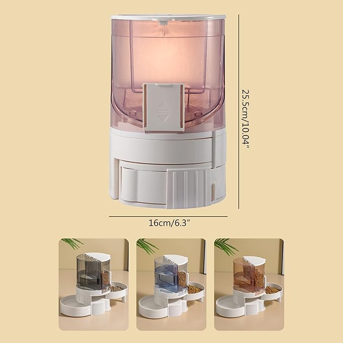 2in1 Pet Water Bowl Food Feeder Automatic Dog Feeding Dispenser Drinking Container Dishware Automatic Drinking for Cats Wet and Dry