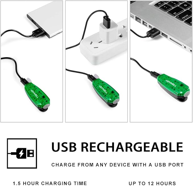 USB-C Rechargeable LED Safety Lights (2 Pack) - Clip on Strobe Running Lights for Runners, Joggers,Walkers,Kids,Dogs,Bike Tail Lights - High Visibility Accessories for Reflective Gear