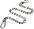 Dog Chain Leash 304 Stainless Steel - Heavy Duty Metal Short Lead with Extension & Coupler (20in x 2.5mm)