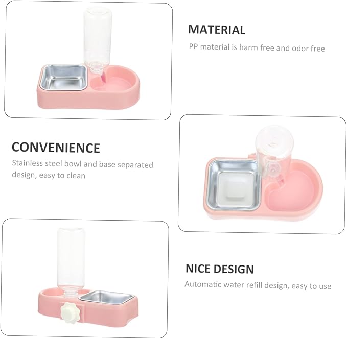 GANAZONO 1set Detachable Dog Bowl and Cat Feeder Automatic Water Dispenser for Dogs and Cats Convenient Hanging Design for Food and Water Easy to Inner Bowl Box
