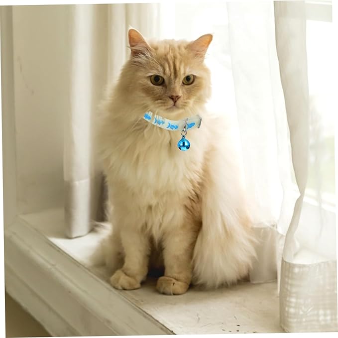 Toyvian 3Pcs Dog Collar Fluorescent Neck Straps Night Safety Kitten Puppy Reflective Glow Collars for Outdoor Visibility and Lost Prevention Random Color