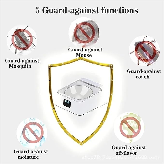 Intelligent Automatic Pet Feeder, Infrared Sensor Auto-Open Cover Moisture-Proof Food Dispenser for Dogs Cats