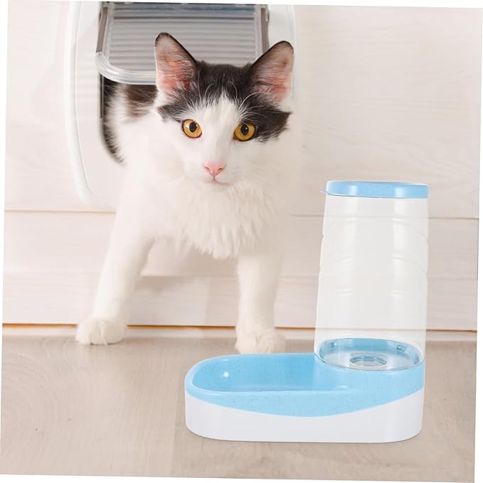 YARNOW Automatic Pet Waterer Cat Dog Water Bowl Dispenser Grain Storage Barrel