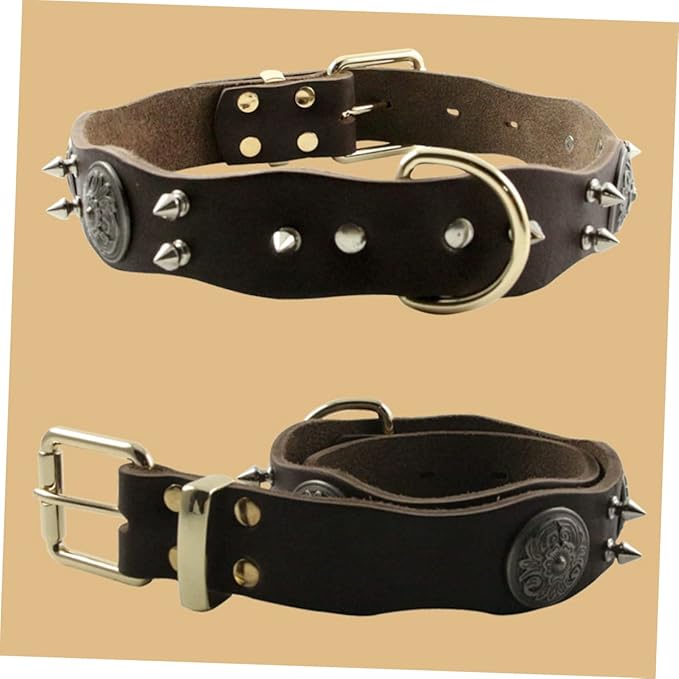 BESPORTBLE Pet Collar Leather Necklace for Medium to Large Dogs Stylish Design Accessory for Pets