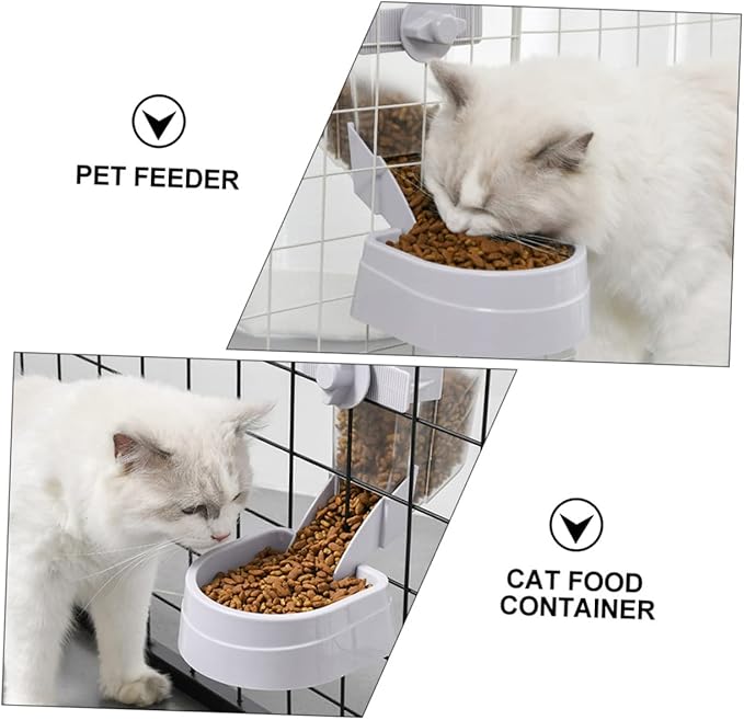 Milisten 1pc Wall-Mounted Pet Feeder for Dogs and Cats Gray Hanging Food Bowl Easy to Install Removable and Washable Tipping Design for Convenient Feeding