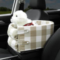 Dog Car Seat, Detachable and Washable Dog Booster Seat ON Car Armrest Perfect for Small Dogs Cats,Center Console Dogs and Cats Car Seat Fits Car Home Travel