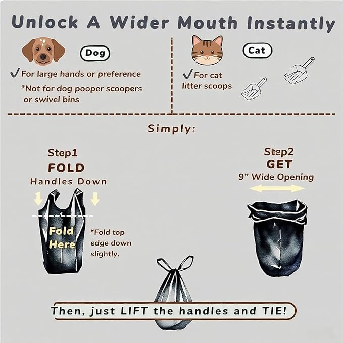 Ultra Thick RockRhino Dog Poop Bags - ECO Heavy Duty, Multi-Layer Bottom, 0% Plastic, 100% Home Compostable, Mint-Scented, Easy Open Tie Handles, Glove-Like Fit - 216 Bags