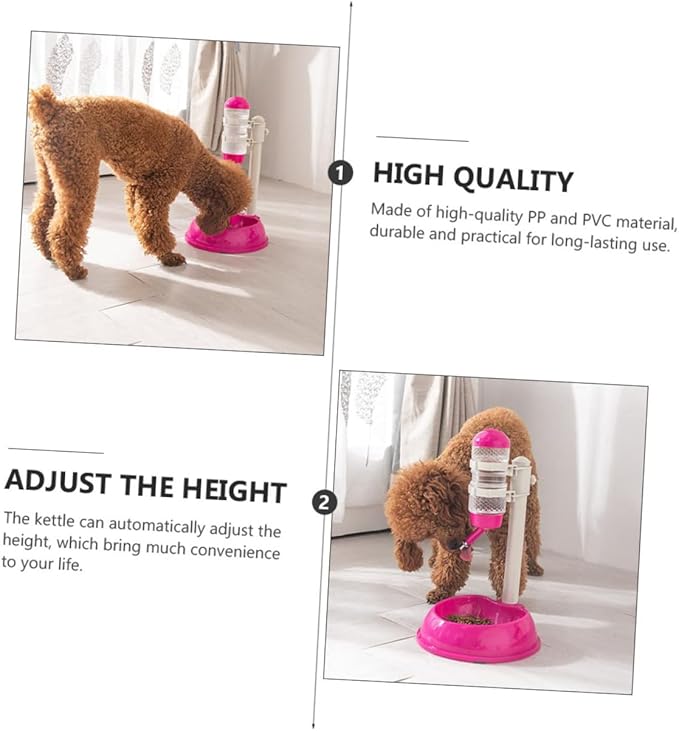 Kisangel Automatic Feeder Pet Waterer Pet Water Dispenser Dog Food Holder Capacity Water Bowl Dispenser for Dogs
