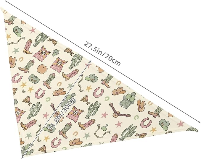 Western Dog Bandanas, Cartoon Cowboy Dog Scarf, Accessories Puppy Kitten Party Festival and Daily Wearing,West Cowboy Accessories Party Cosplay (Light Green)