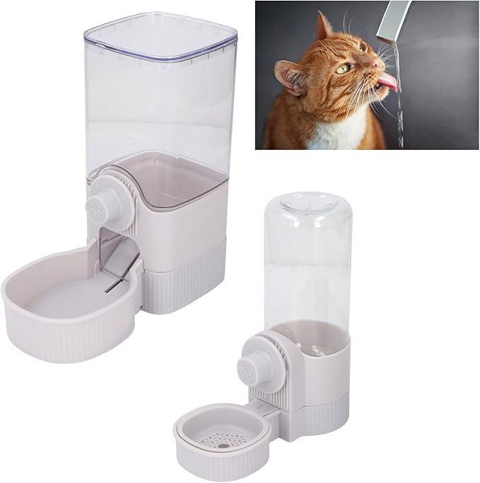 Pet Feeder and Water Dispenser Set, Automatic Dog Feeder and Dog Water Dispenser for Dogs Cats Pets Animals Large Capacity, Safety Hanging Food Bowl with Accessories