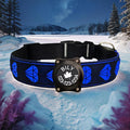 Personalized Dog Collar Waterproof airtag Dog tag Holder,USB C Light up Night Black Dog Collar (Black, S(7.87-11.8"))