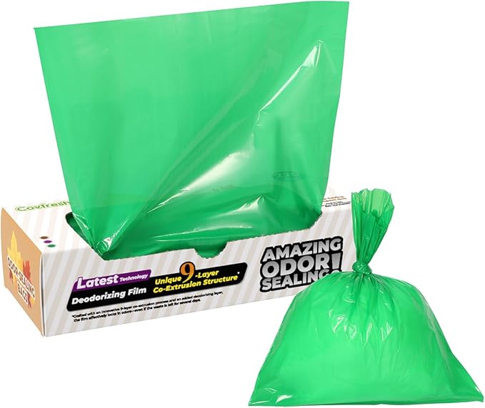 Odor-Sealing Dog Poop Bags 220 Count, Extra Strong Odor Control, Mutil-Layer Unscented Pet Waste Bags with Leak-Proof Design, Ideal for Dog Walks & Backyard Cleanup (Size:S, Color:Green)