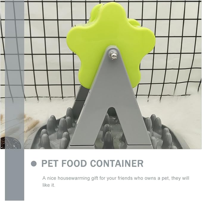 YARNOW Automatic Dog Food Dispenser – Choking PET Feeder Rotating Design 1-Piece Food Bowl for Puppies and Dogs Non-Skid Base for Training and Feeding