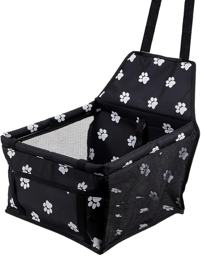 Medium Dog Car Seat Booster – Collapsible & Comfy Puppy Travel Carrier, with Clip-On Safety Leash and PVC Support Pipe for Anti-Collapse, Perfect for Small Dogs and Cats from to 25lbs LOYALBARK