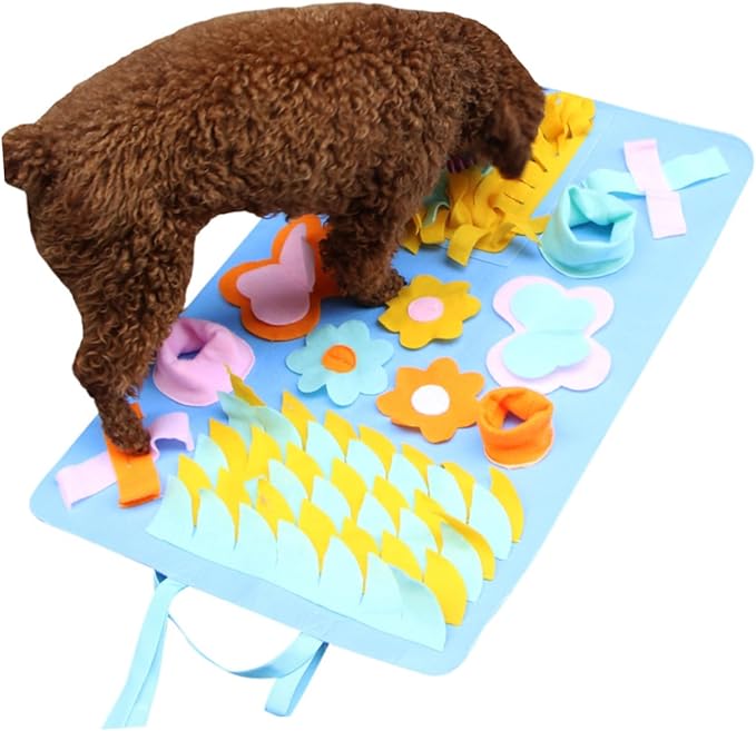 BESPORTBLE Interactive Pet Sniffing Mat for Dogs Feeding Training Cushion Engaging Nose Work Game Prevents Choking Bright Fun Design for Pets