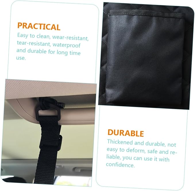 Dog Car Seats Thickened Cushion with Storage Pocket Safety Belt Easy Travel Lightweight Portable Durable Dog Car Accessory