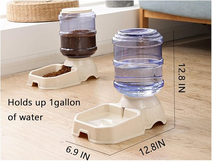 QLING Pet Water Dispenser Automatic for Dogs Cats, 100% BPA-Free, Gravity Refill, Easily Clean, Self Feeding for Small Large Pets Puppy Kitten Rabbit Bunny