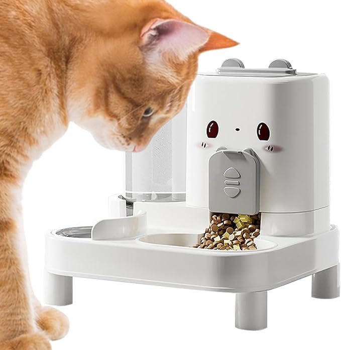 2 in 1 Dog Food Dispenser - Multifunctional Feeding Container with Water Bottle, Portable Food Storage | Detachable Waterer, Indoor and Outdoor Travel Accessory, Convenient Care Solution for D