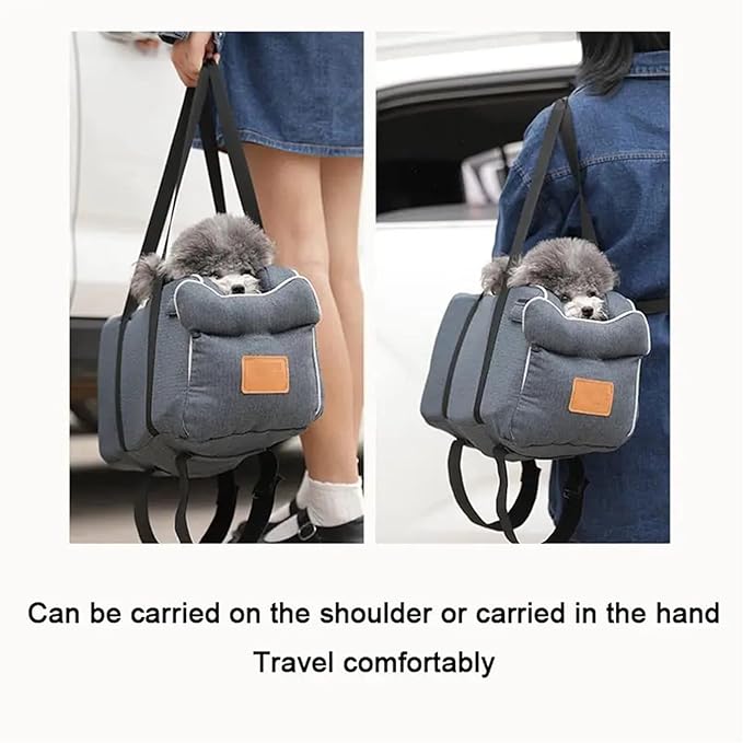 Dog Car Seat, Center Console Dog Car Seat for Small Dogs Pet Car Booster Seat Detachable and Washable Dog Booster Seat Fits Car Home Travel