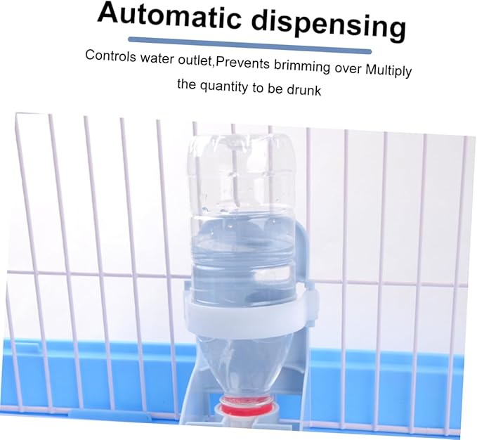 500ml Gravity Waterer for Pet Auto Water Dispenser Hanging Water Feeder for Dogs and Cats Leak-