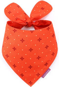 LunaMarie - Luxury Pet Birthday Bandanas -Premium & Silky Poly Fabric | 100% Handmade | Custom Shape Dual Layered (Ember, Medium)