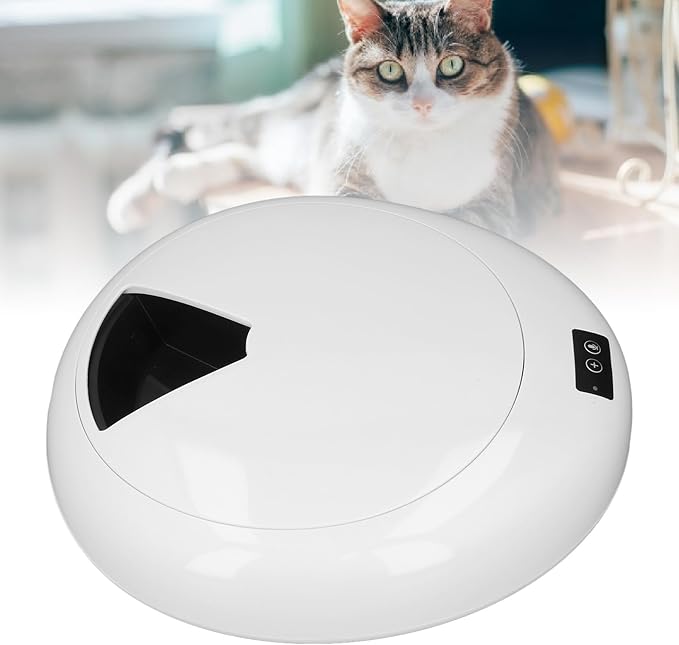 Automatic Pet Feeder, Practical Wet Food Automatic Smart Cat Feeder Automatic Large Capacity 6 Meal Timed Dog Wet Food Dispenser for Home (Black)